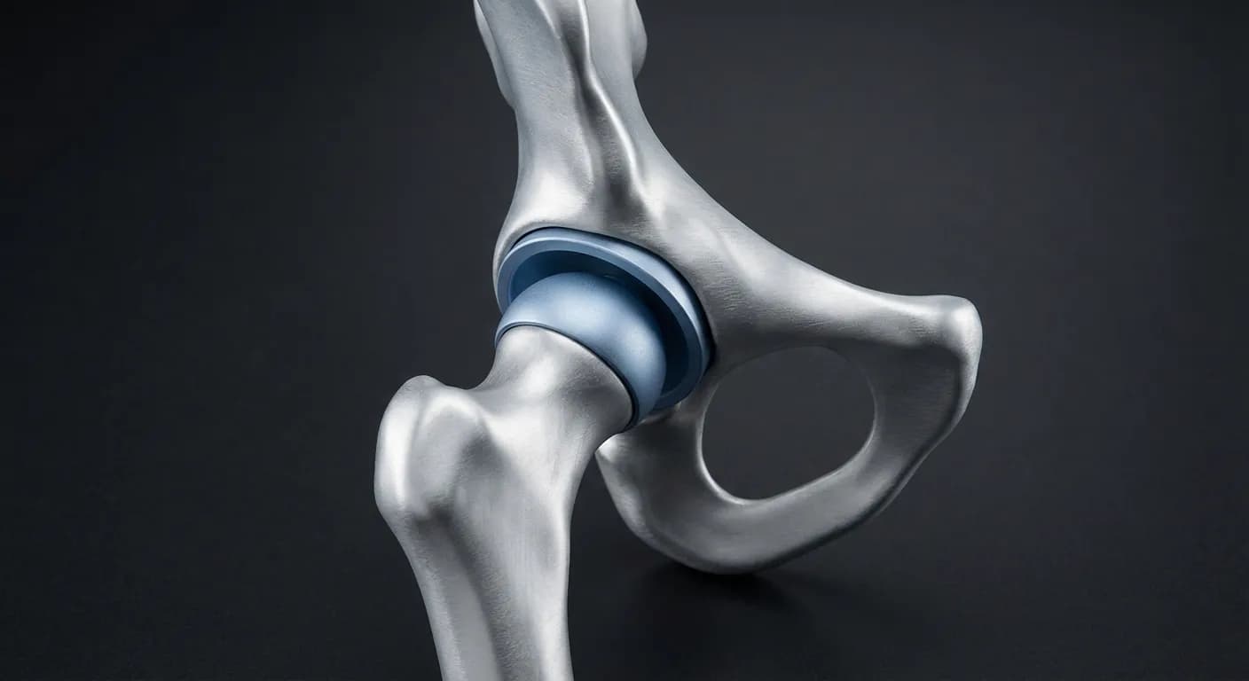 Gros plan iconique d'une articulation de la hanche
