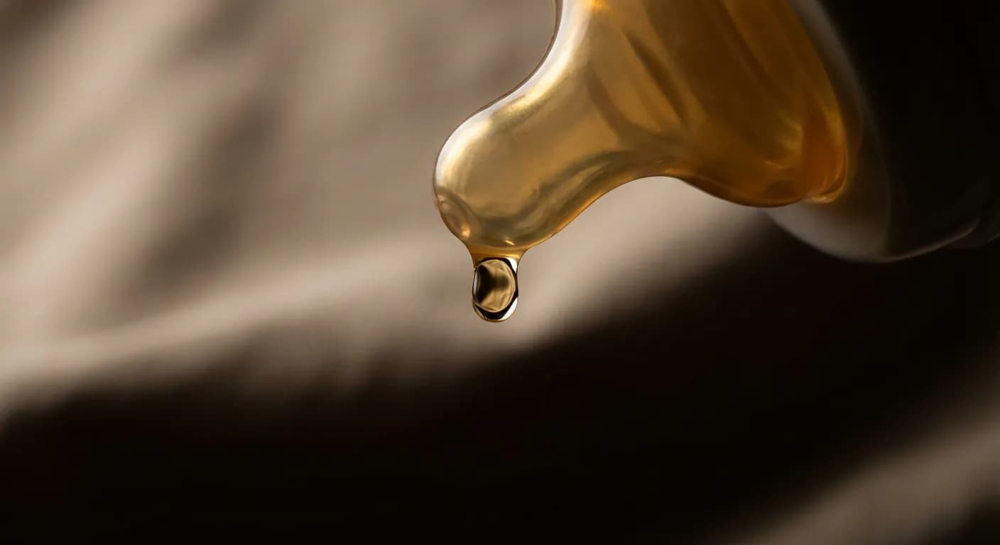 Gros plan iconique d'une goutte de lait maternel