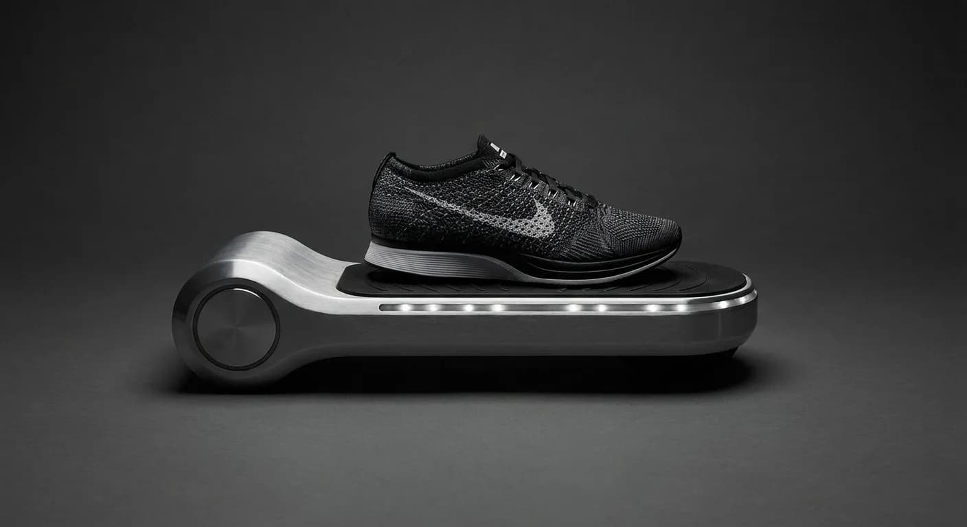 Gros plan iconique sur le pédalier d'un vélo elliptique de luxe