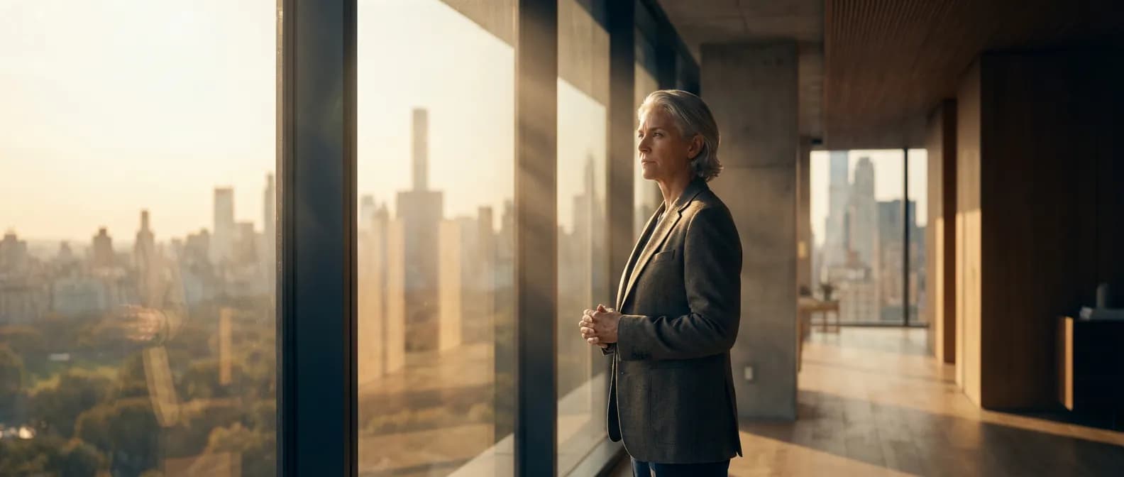 Une personne debout devant une fenêtre lumineuse, illustrant la résilience face à la neuropathie diabétique.
