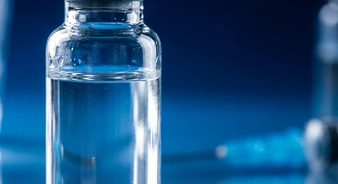 Gros plan iconique d'un flacon de perfusion Aclasta.