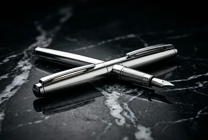Délai d'encaissement d'un chèque chez Auchan en 2026 Gros plan minimaliste d'un stylo de luxe sur un support en marbre