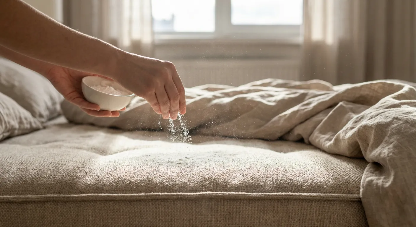 Nettoyage d'un matelas avec du bicarbonate de soude