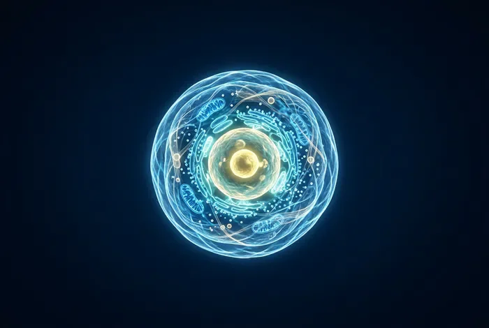 Taux de CA 19 9 supérieur à 10000 : significations médicales Représentation microscopique minimaliste d'une cellule pour illustrer les marqueurs tumoraux
