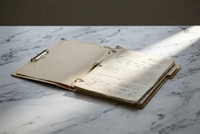 Dossier médical posé sur une surface épurée, symbolisant la rigueur du processus de reconnaissance de l'invalidité.