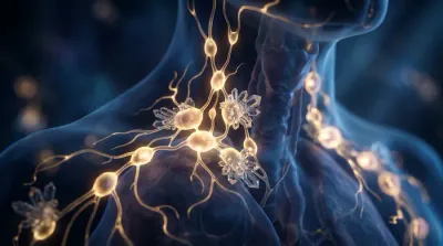 Gros plan minimaliste sur un ganglion calcifié