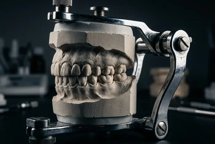 Le rôle et les soins pratiqués par l'oclusodontiste Modèle d'articulation dentaire symbolisant l'oclusodontie