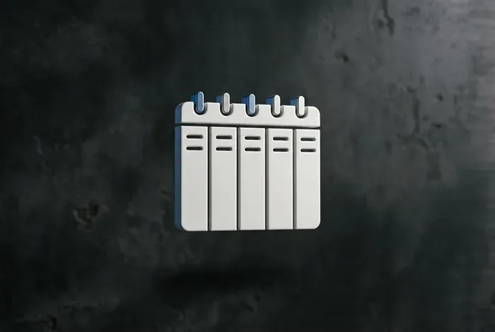 Représentation minimaliste et iconique d'un cycle de traitement de 5 jours