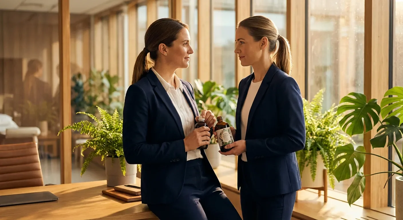 Médecin expert analysant l'efficacité de l'Euphytose dans un cabinet médical moderne et apaisant.