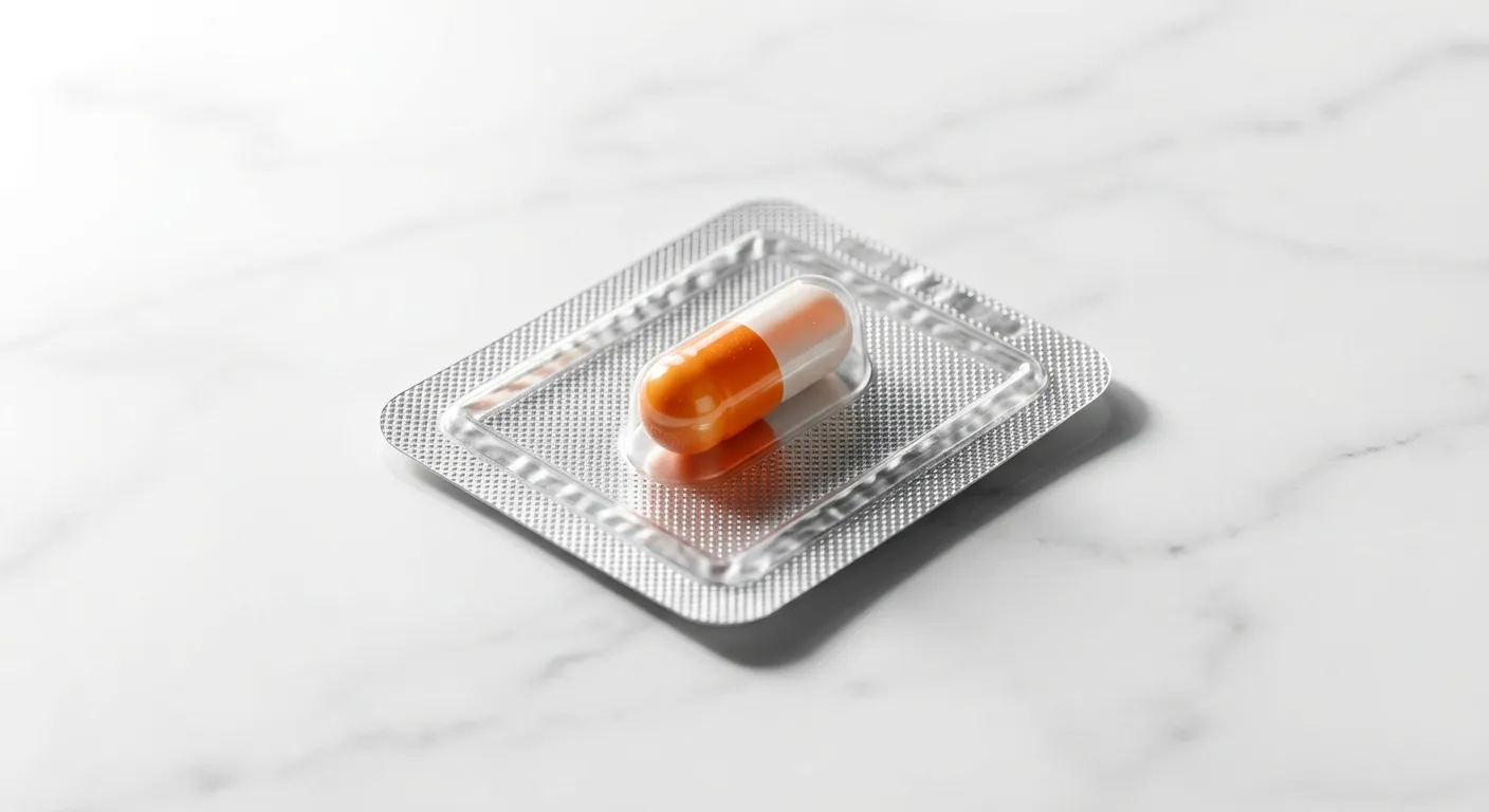 Gros plan iconique d'un médicament antibiotique