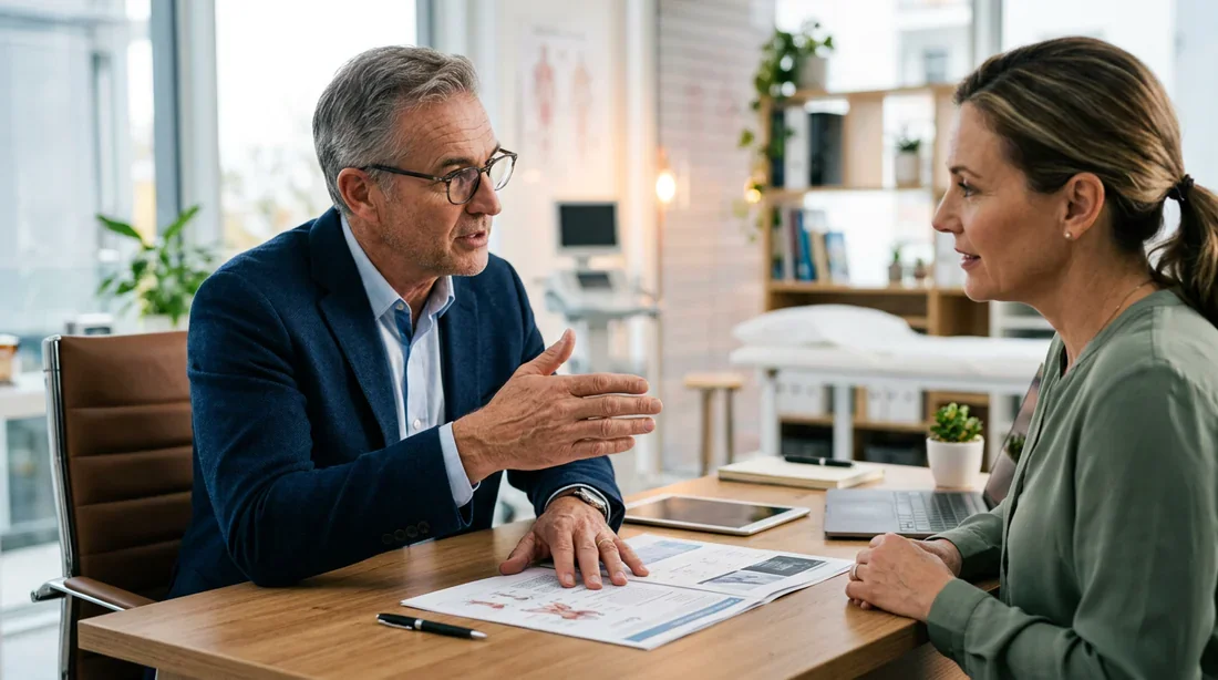 Consultation médicale entre un médecin et son patient