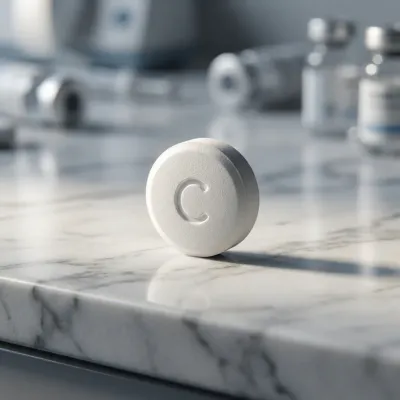 Gros plan sur un comprimé blanc de Veratran 10 mg