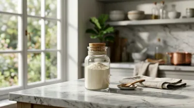 Gros plan macro sur la texture de la gomme de xanthane