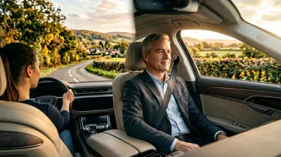 Un cadeau élégant posé sur un tableau de bord