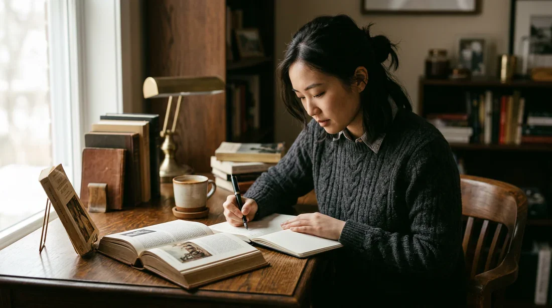 Accompagner une personne dyslexique au quotidien Personne concentrée à son bureau avec des livres ouverts