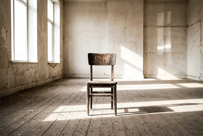 Il ma quitté comme un lâche : comment surmonter ce choc émotionnel Une chaise vide dans une pièce lumineuse représentant l'absence et le départ soudain