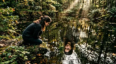 Détail symbolique d'une feuille de laurier en bronze sur fond sombre
