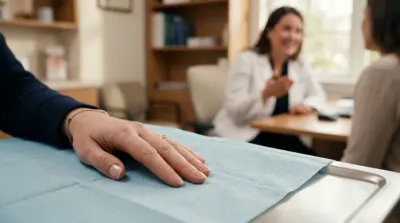 Représentation symbolique et minimaliste de la santé en soie blanche