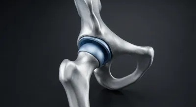 Gros plan iconique d'une articulation de la hanche